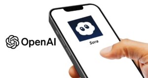 OpenAI logo and Sora app on a smartphone screen, representing Sora’s rapid 1 million downloads.