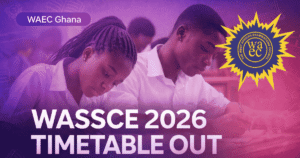 WASSCE 2026 timetable Ghana released with exam dates